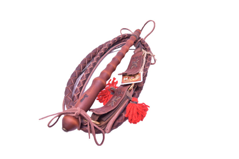 Bič valaský stredný, dĺžka: 2,6-2,9m, farba: hnedá, rúčka: drevená 2