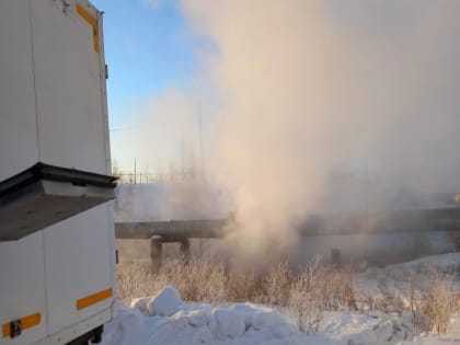 Из-за прорыва магистрали часть домов в Мирном осталась без отопления