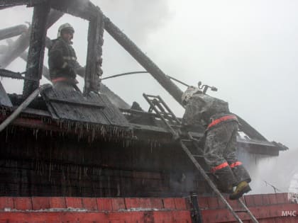 В Якутске пожарные не допустили переход огня на жилой дом