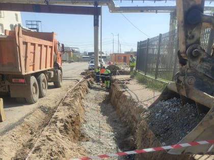 В Гагаринском округе Якутска при проведении дорожных работ повредили электрокабель