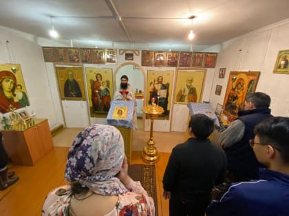 В Крещенские дни состоялась поездка священника в п. Белая Гора