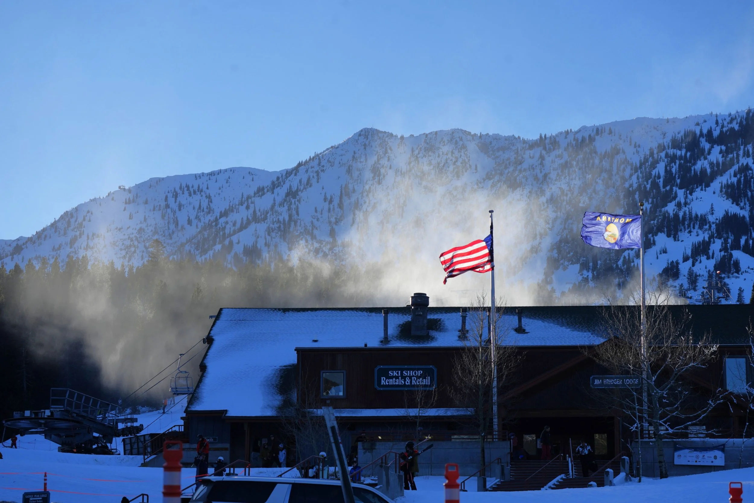 Disco Carrot at a ski resort