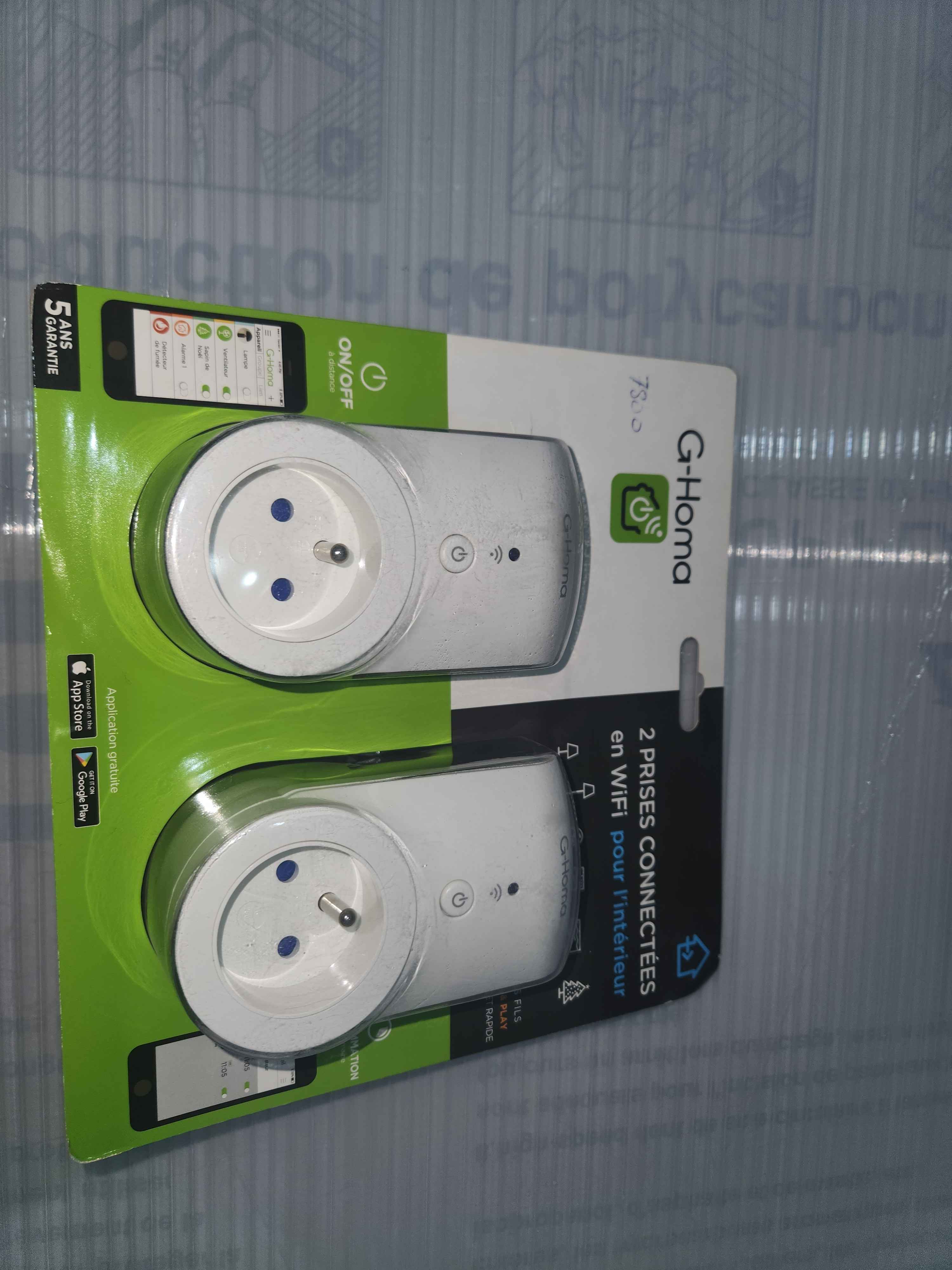 G-Homa : Pack de 2 Prises Connectées WiFi - Contrôle à Distance