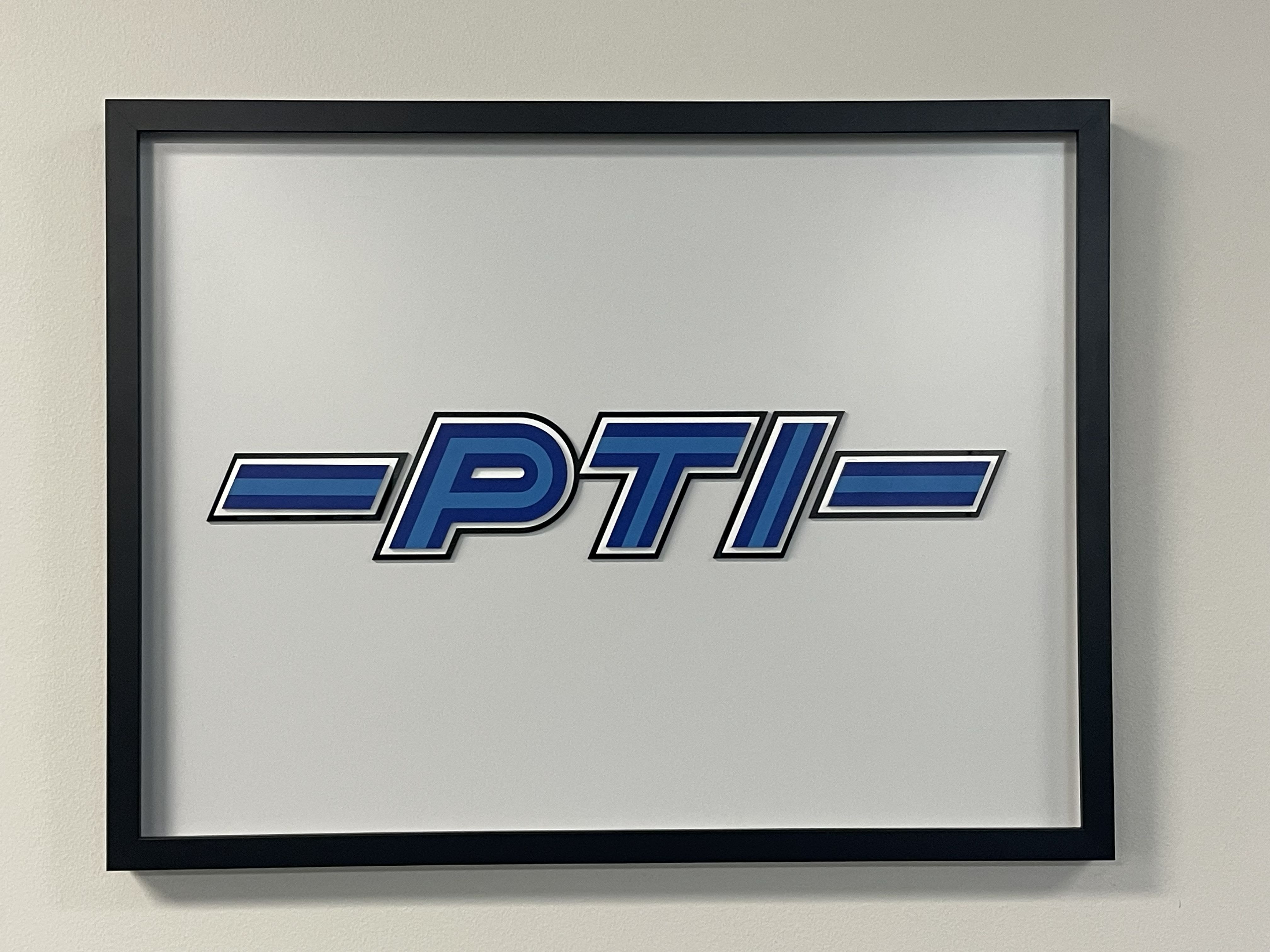 PTI custom layered acrylic sign