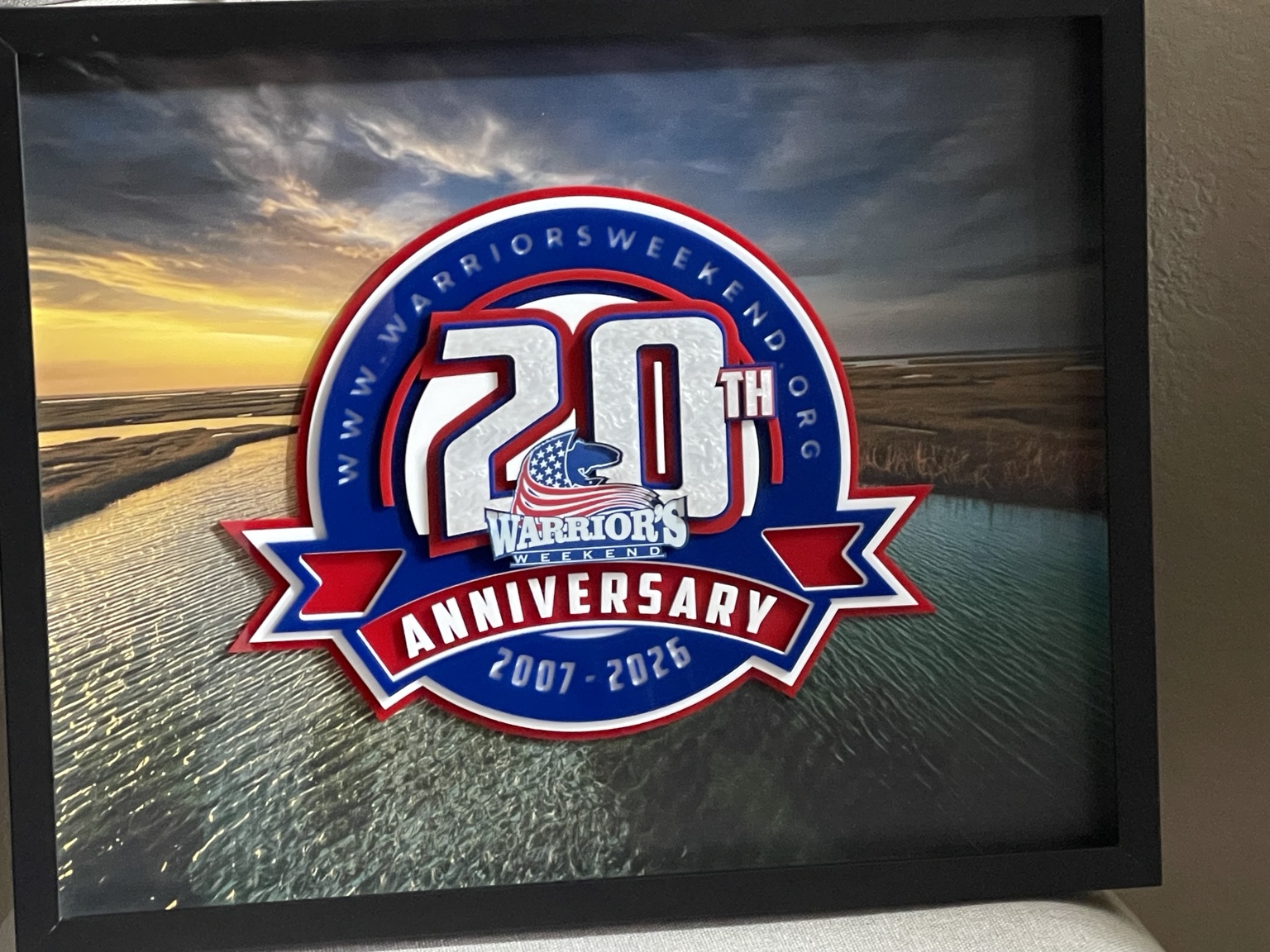 UV printed layered acrylic sign with full custom background