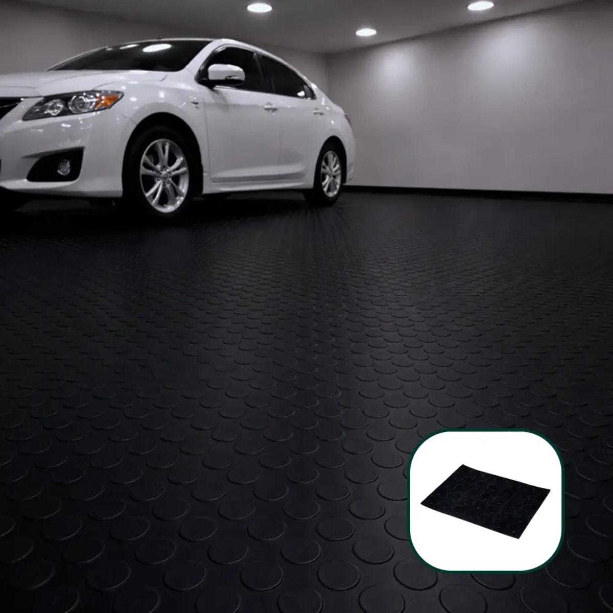 Black Coin Rubber Flooring (1 of 1)