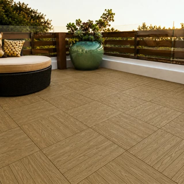Light Teak Patio Floor
