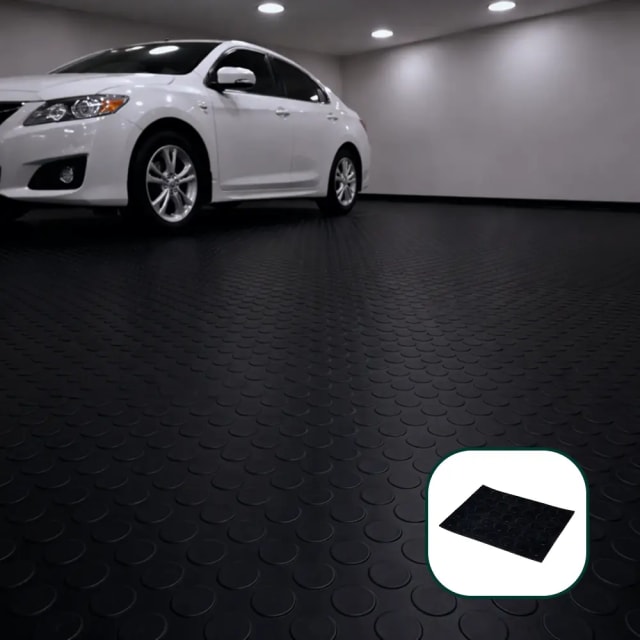 Black Coin Rubber Flooring