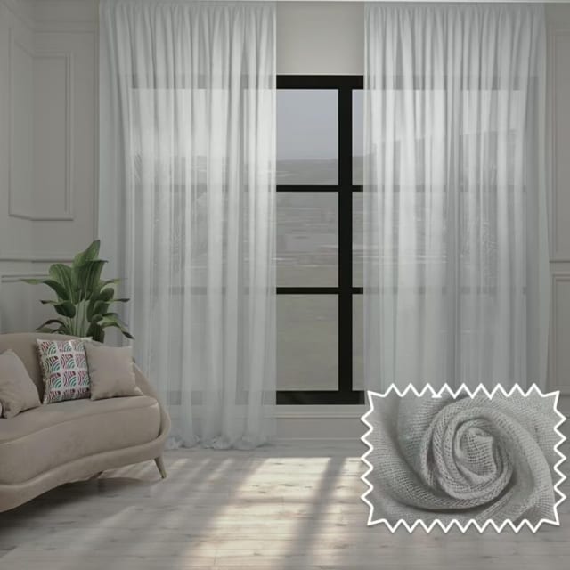White Sheer Drape