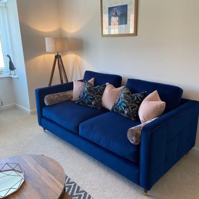 Blue 2 Seater Sofa