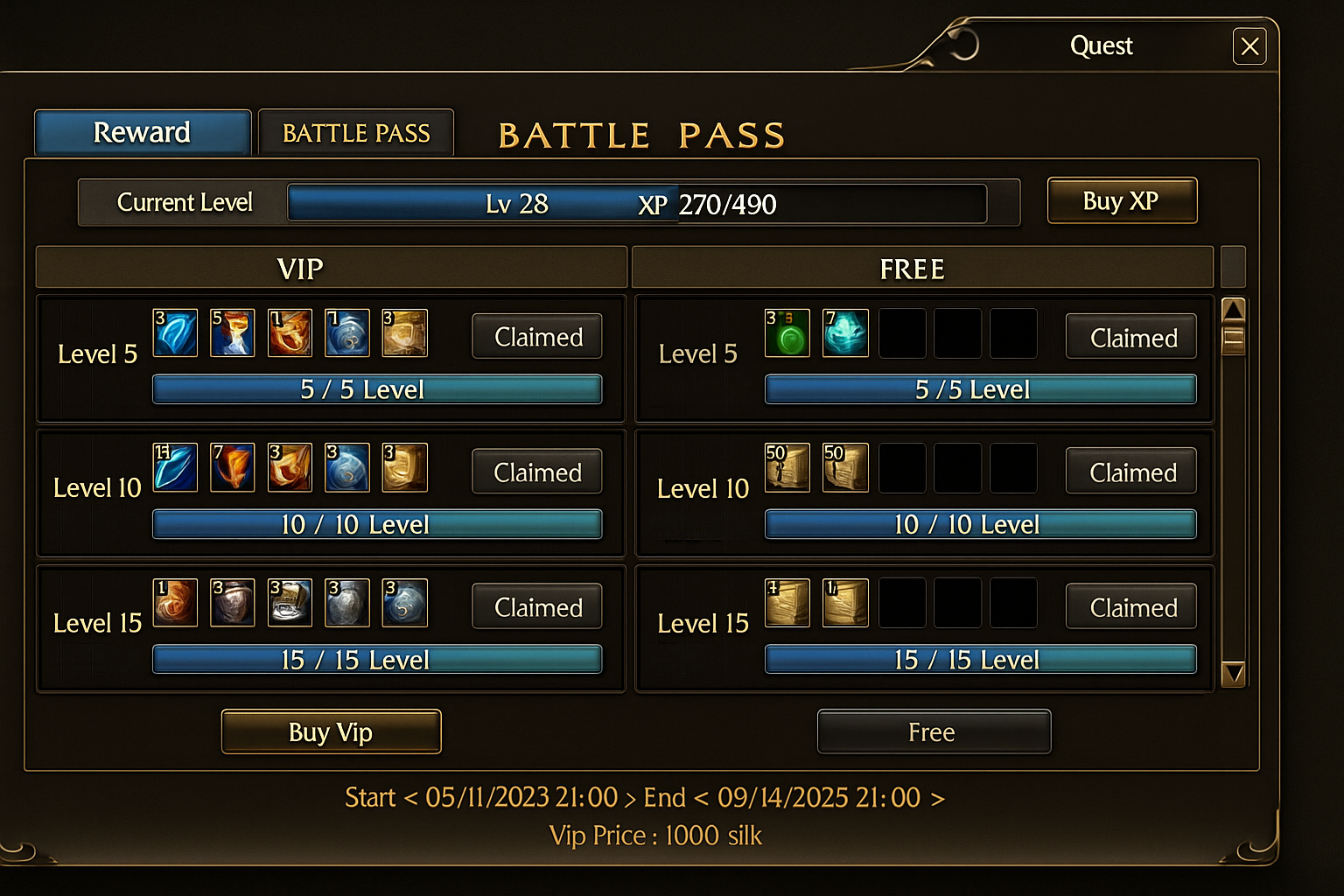 VIP System / quest