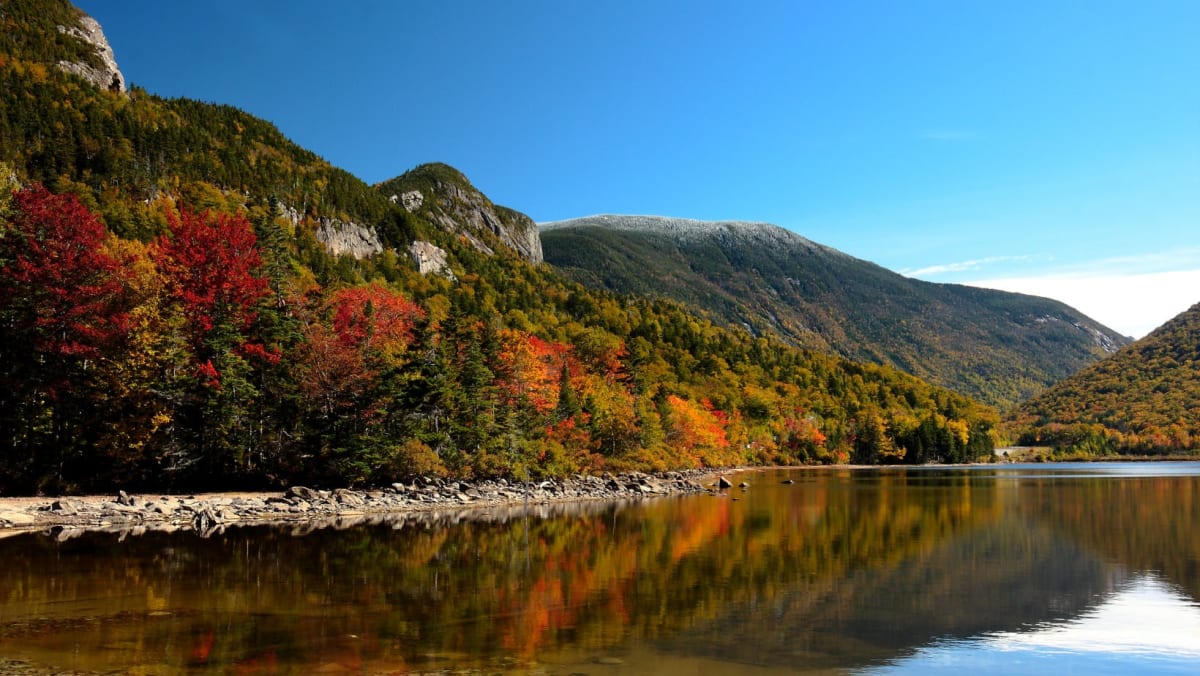 Beautiful fall foliage in New England