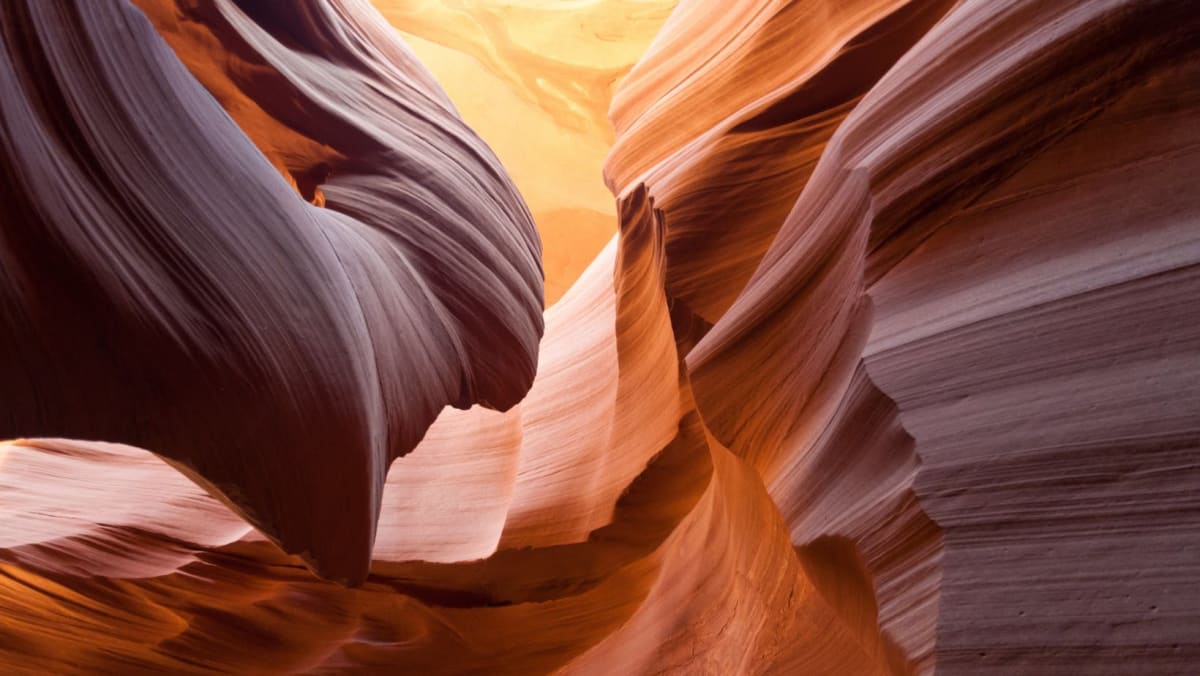 Unusual rock formation in Antelope Canyon, Arizona.