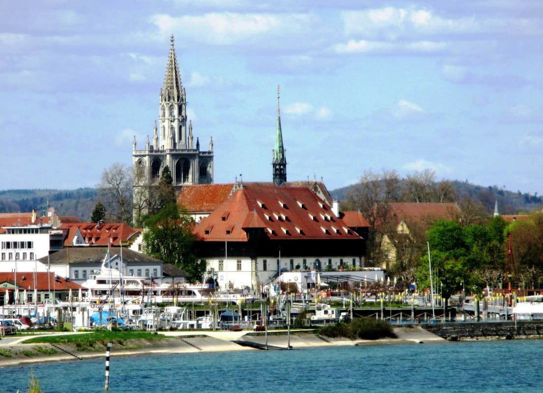 Panorama von Konstanz am Bodensee in Baden-Württemberg