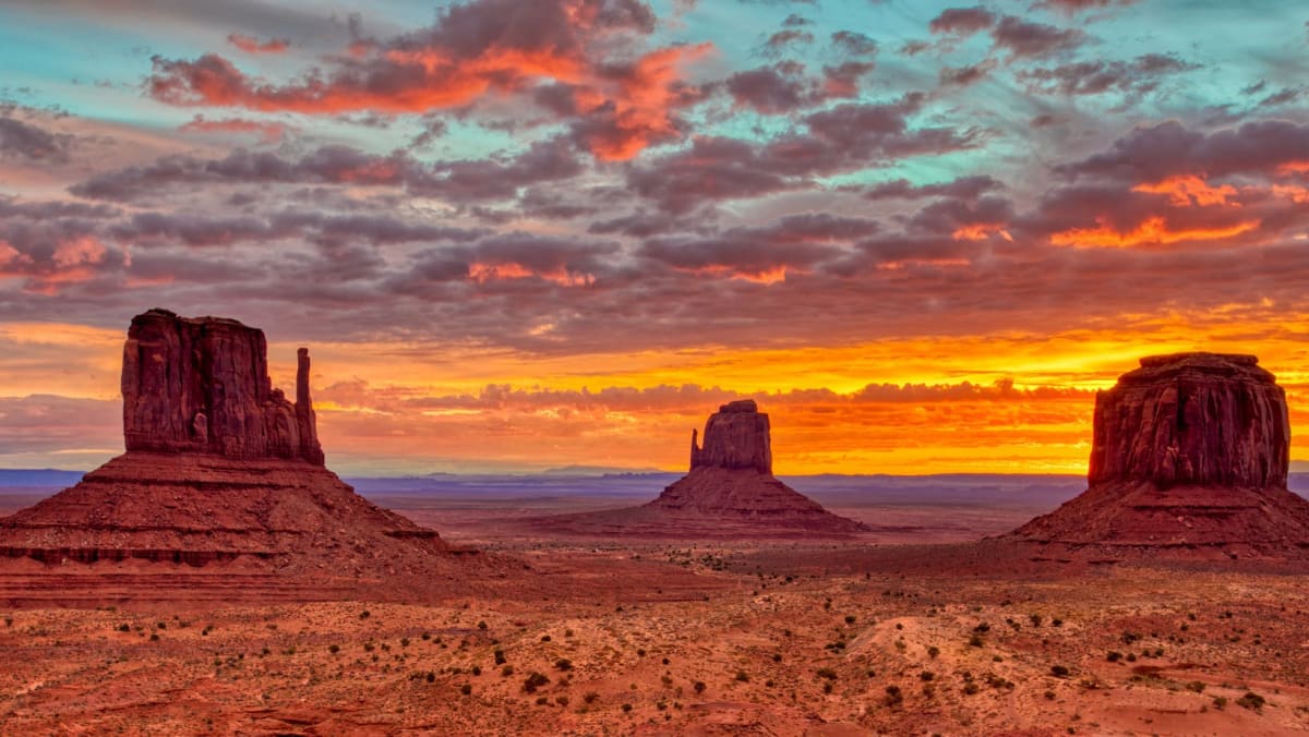 The Mittens in Monument Valley.