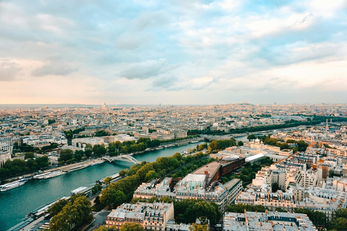 a birdseye view of Paris 