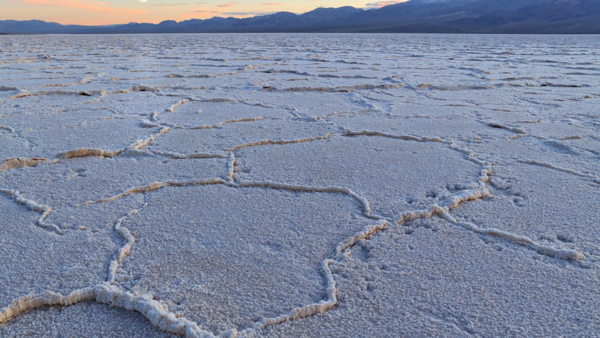 Salt desert in Death Valley.