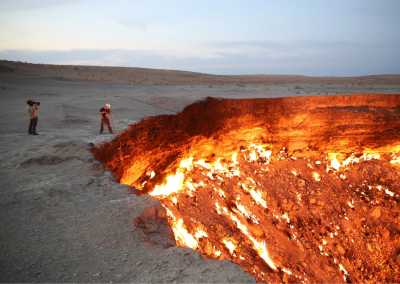 Turkmenistan - Darvaza Gas Crater - 🇹🇲🏹 Ancient Turkmenistan & the Silk Road: Burning craters to marble architecture 🕌 - 2