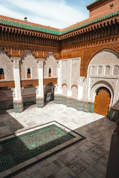 Morocco - Madrasa Ben Youssef - 🇲🇦 An Introduction to Morocco: Six Nights From the Tranquil Riads of Marrakech to Essaouira's Salt-Kissed Air (PRIVATE ROOMS) 🍵 - 2