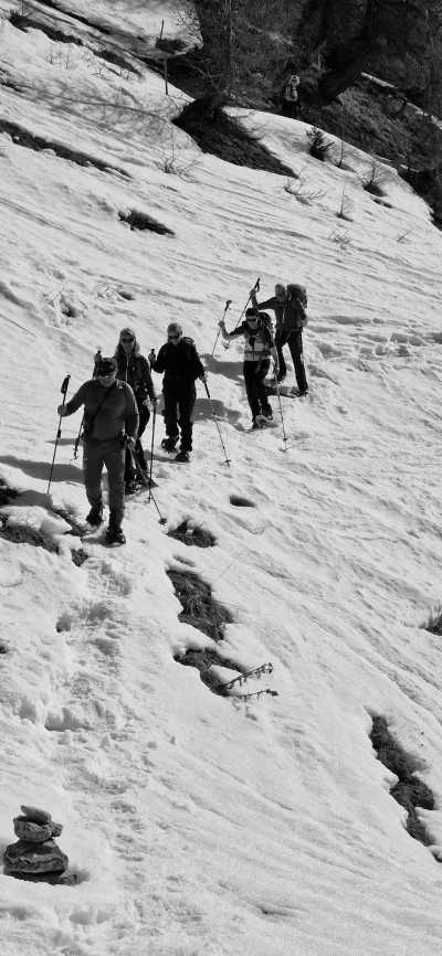 Switzerland - Guttet - Snowshoeing to an alpine hut - off the beaten tracks - 8