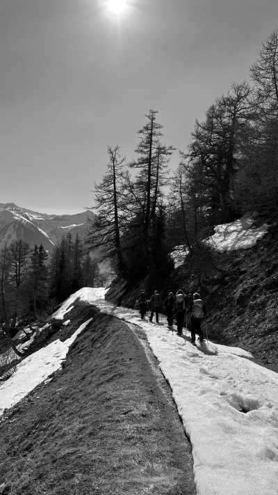 Switzerland - Guttet - Snowshoeing to an alpine hut - off the beaten tracks - 6