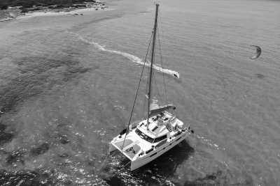 Griechenland - Lavrion Hafen - Kite and Katamaran Sail in der Ägäis, Griechenland