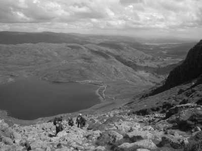 Vereinigtes Königreich - Stickle Tarn, Langdale - Lake District UK, Great Langdale Pikes, Two days of Hiking, Camping Included