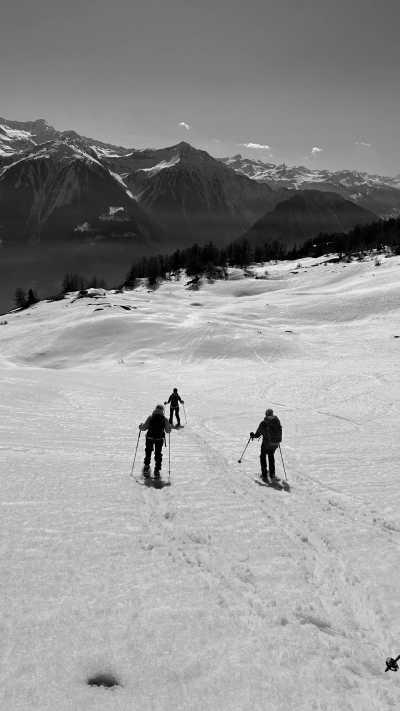 Switzerland - Guttet - Snowshoeing to an alpine hut - off the beaten tracks - 4