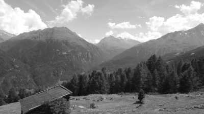 Österreich - Zirbenwald - Enjoying autumn hikes through Ötztal valley in Tyrol, Austria