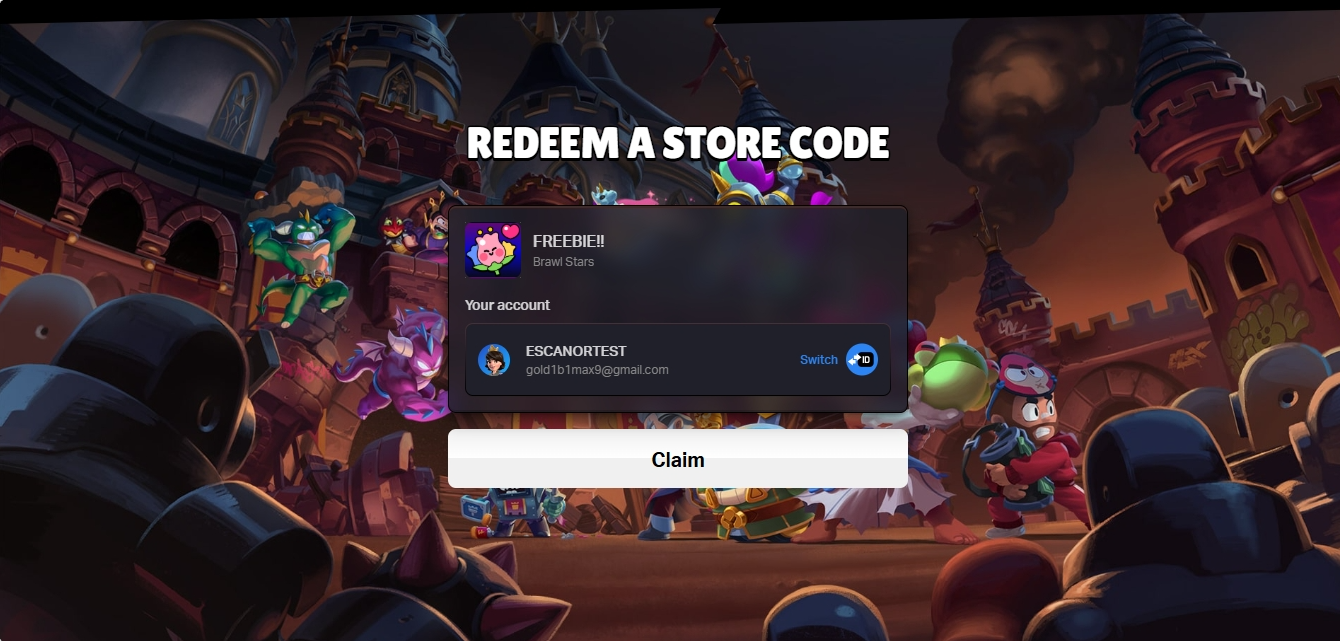 Player pin reward claim page