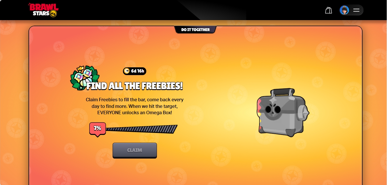 OMEGA BOX reward page