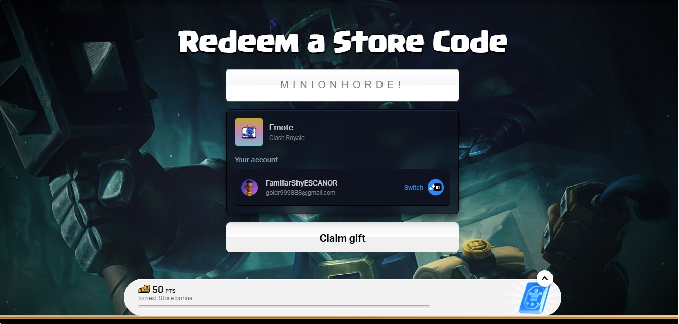 Minion Horde Evo Emote offer