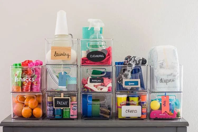 Use Clear Storage Bins