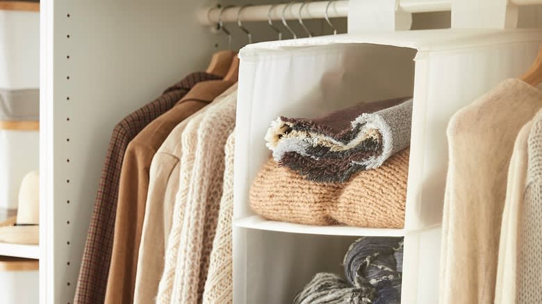 Repurpose Hanging Closet Organizers