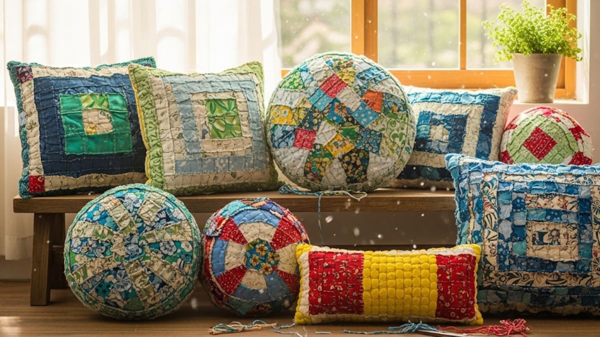 Cloth Scrap Cushions