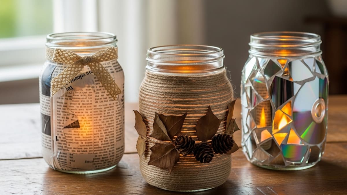 Mason Jar Candle Holders