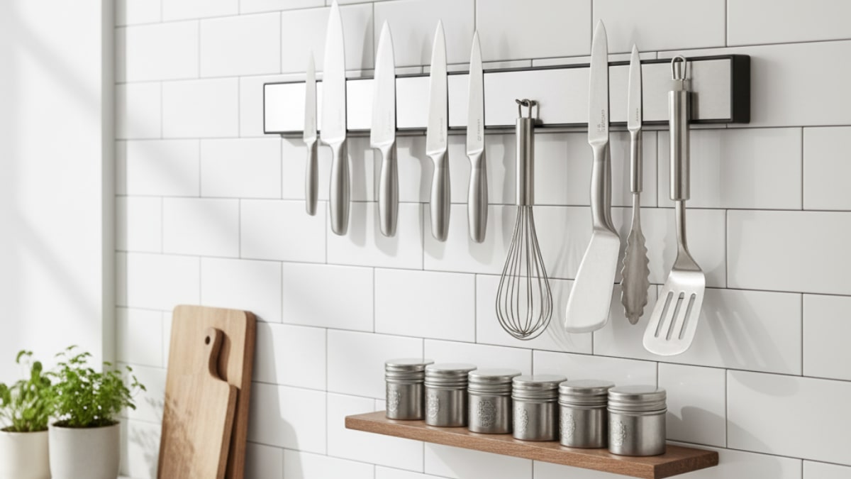 Magnetic Strips for Kitchen Utensils
