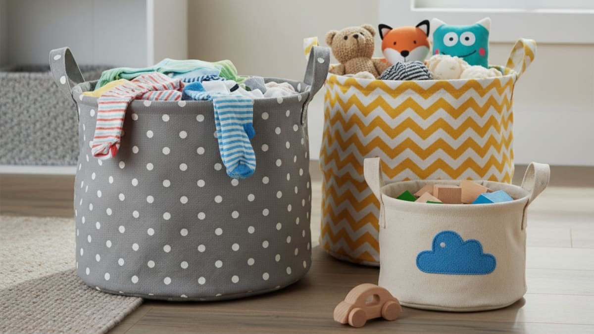 Fabric Baskets for Toys or Laundry