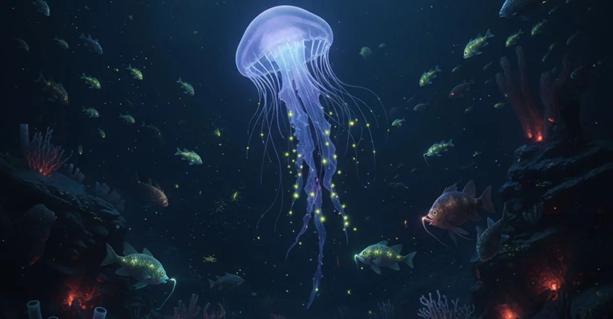 Deep-Sea Creatures Glow in the Dark