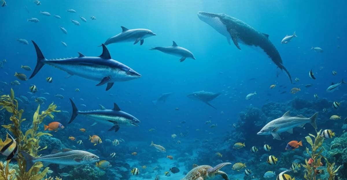 The Atlantic Ocean Holds Diverse Marine Species