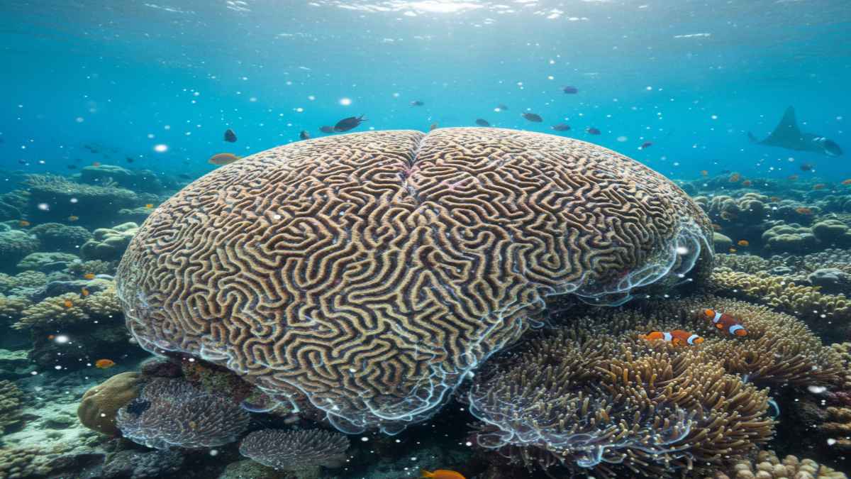 Structure and Growth of Brain Coral