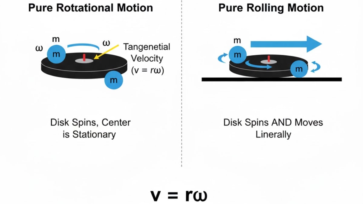 Rolling motion and rotational motion