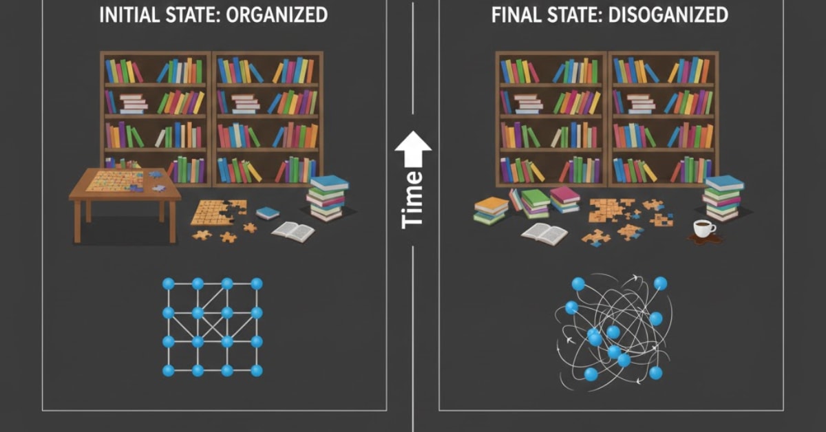 Entropy and the Disorganization of a System