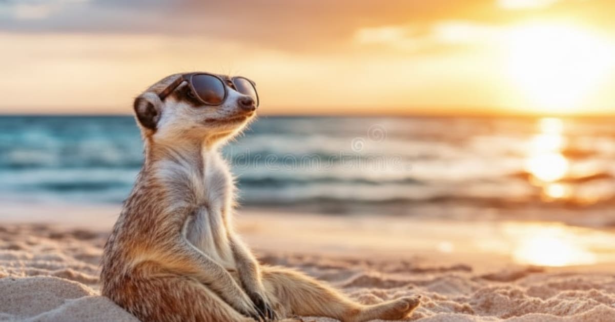 Relaxing in the warm sunlight