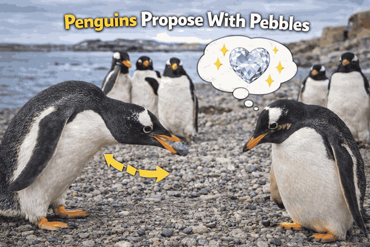 Penguins Propose With Pebbles