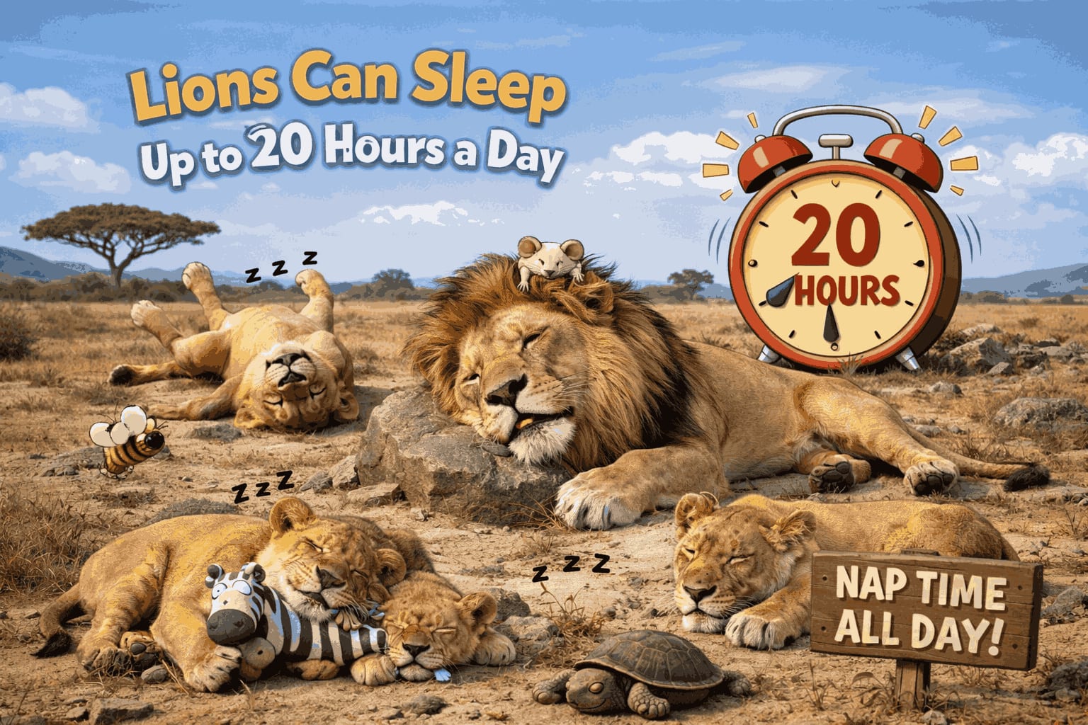 Lions Can Sleep Up to 20 Hours a Day