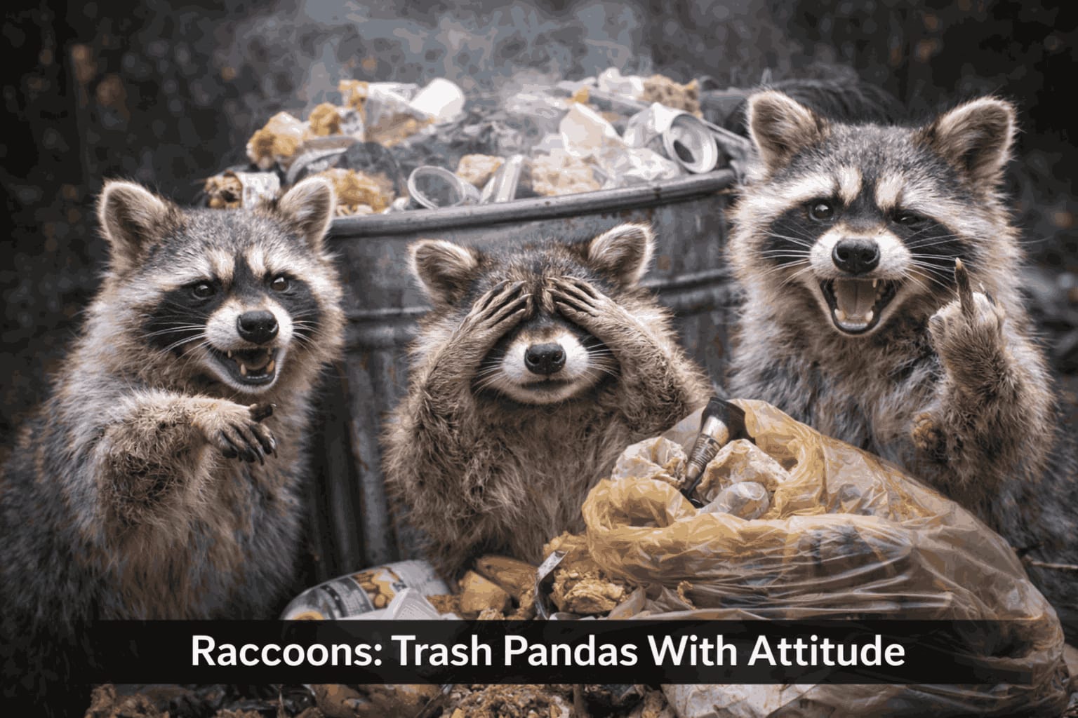 Raccoons: Trash Pandas With Attitude