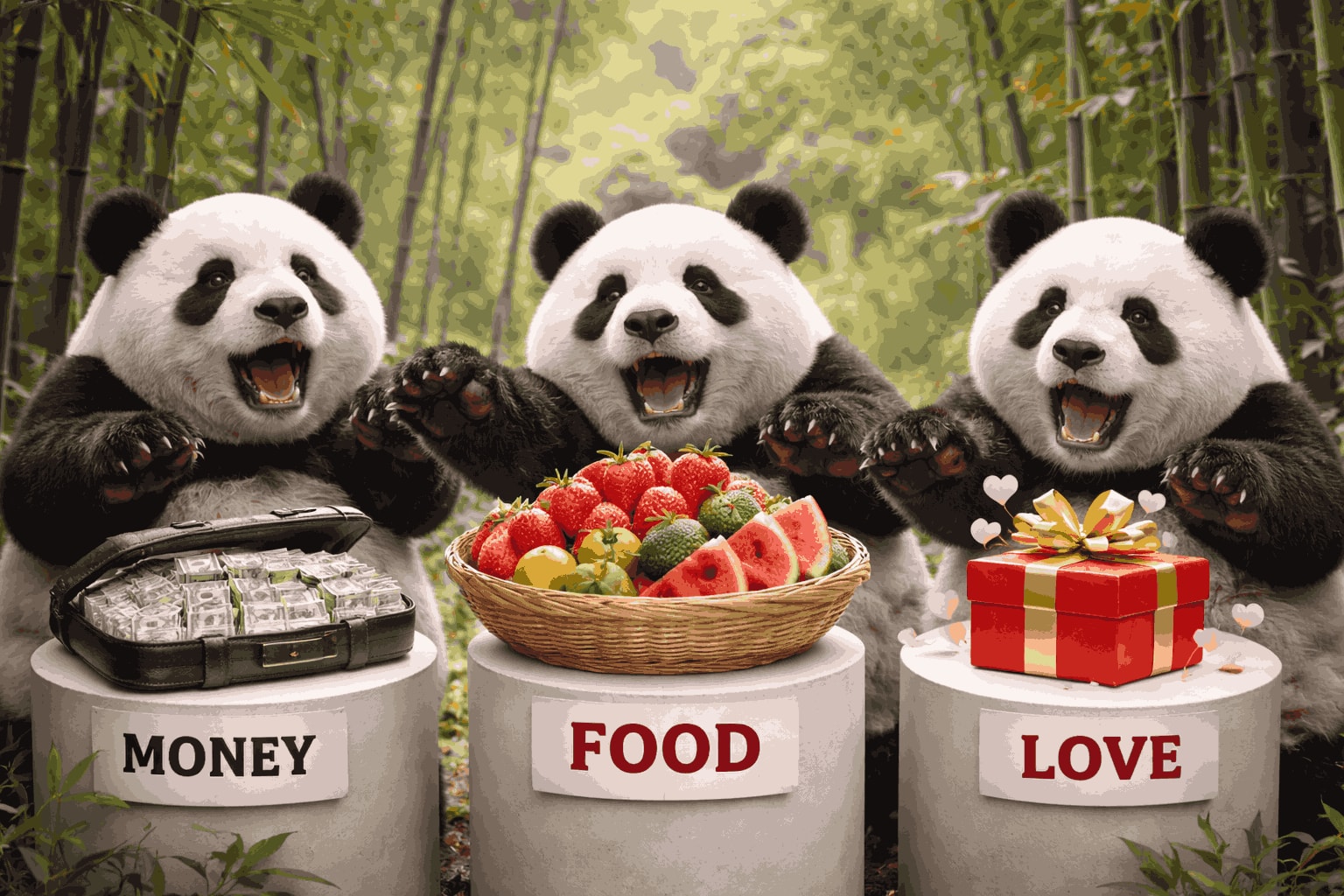 Pandas Would Choose Food Over Anything Else