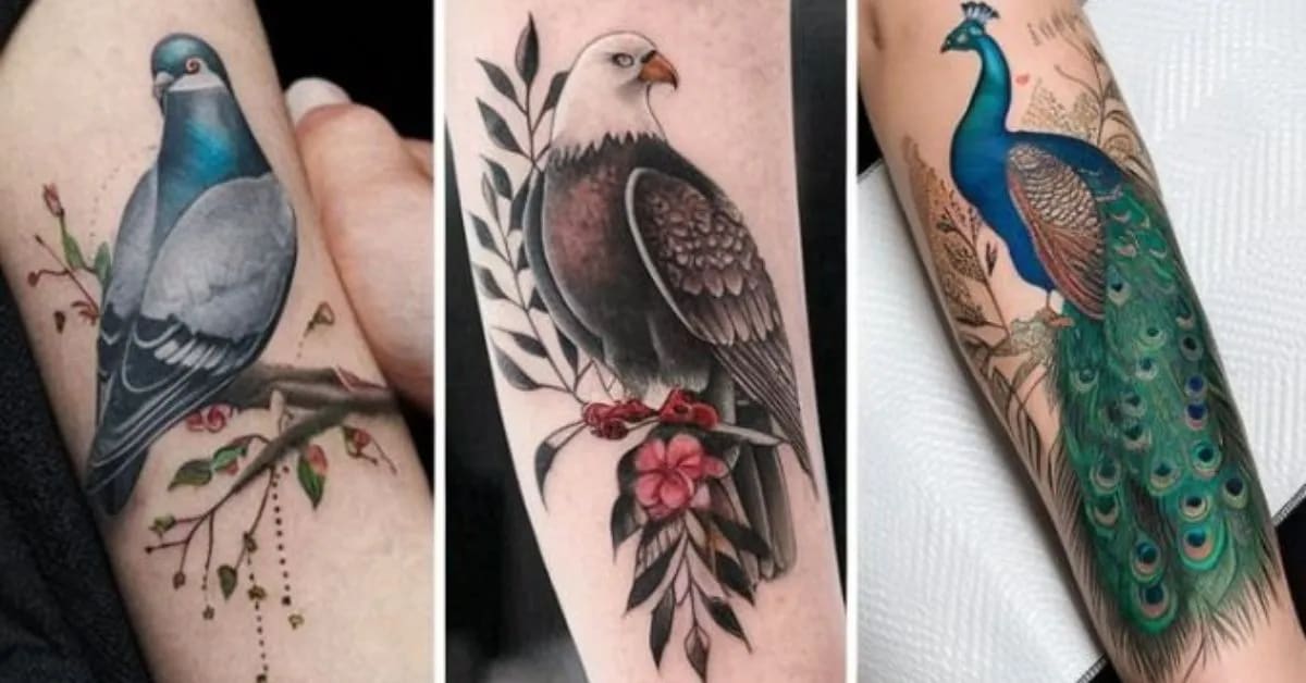 Colorful Bird Tattoos Symbolizing Freedom and Beauty