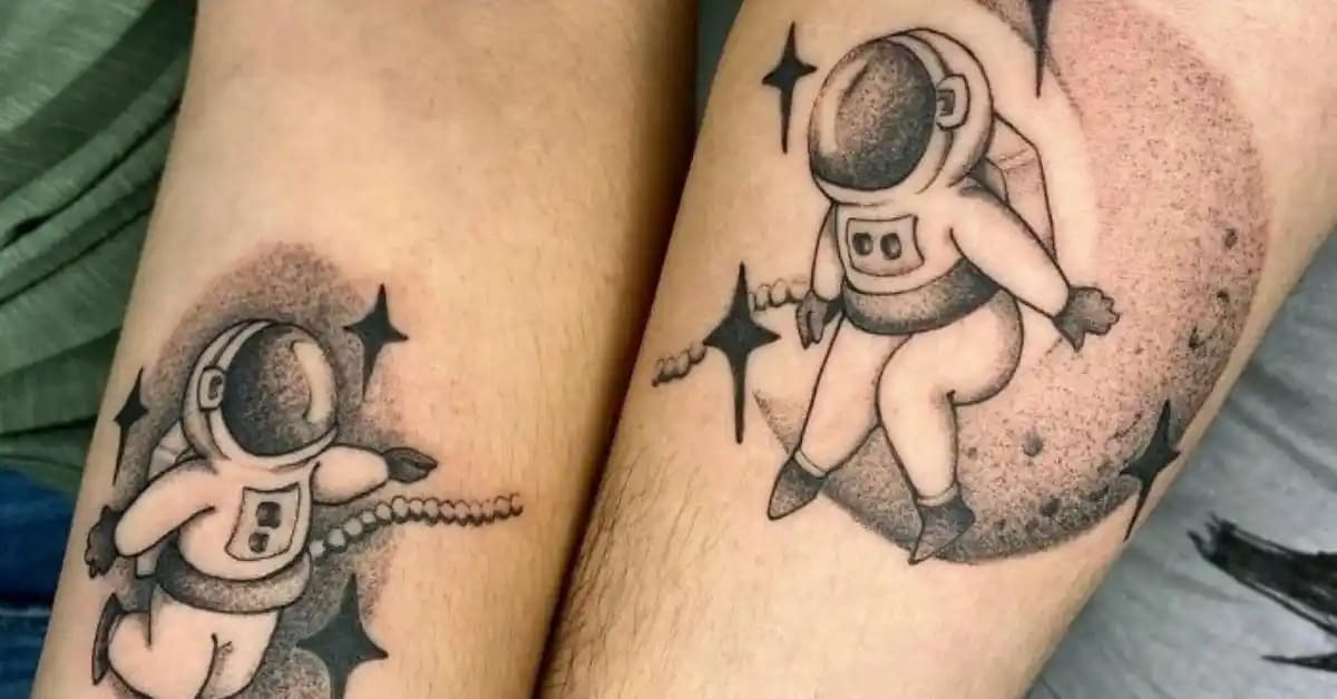 Small Astronaut Tattoos for Adventure Lovers